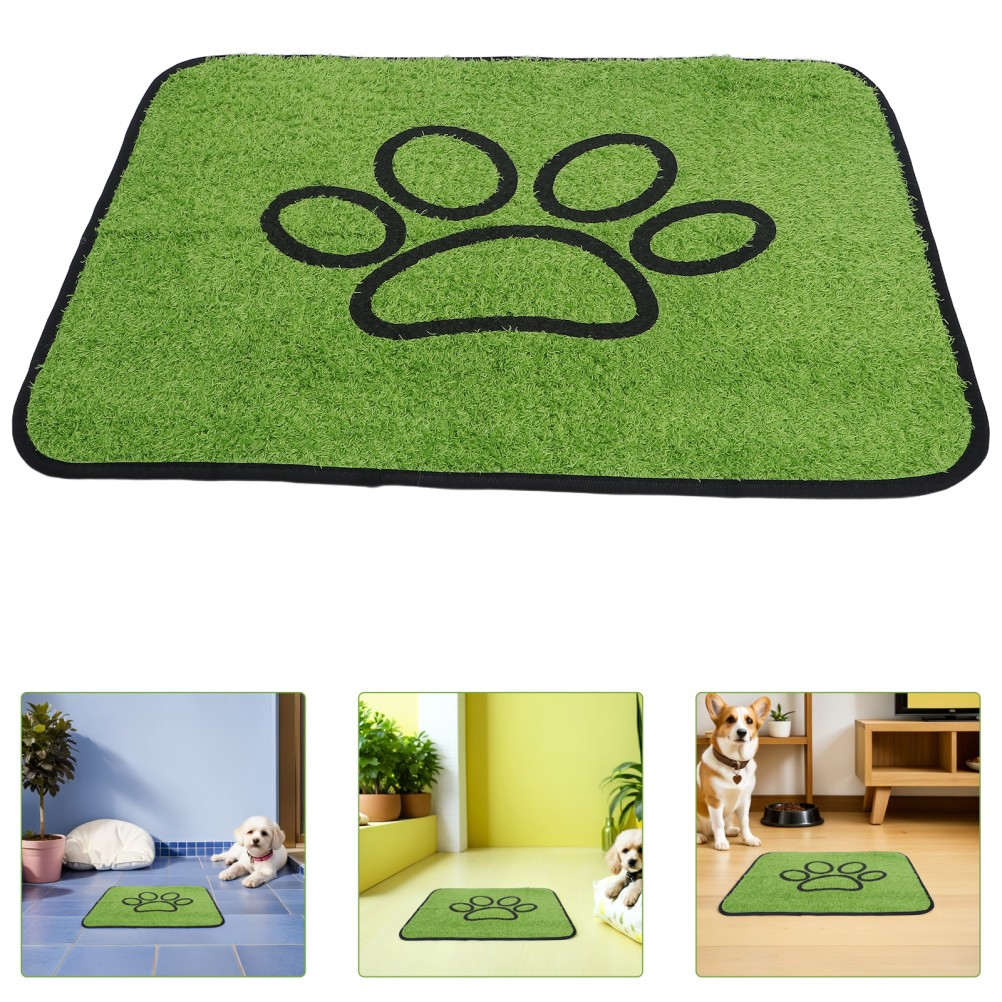 Green Washable Dog Toilet Grass Pad Indoor Pet Potty Mat Durable and Leakproof