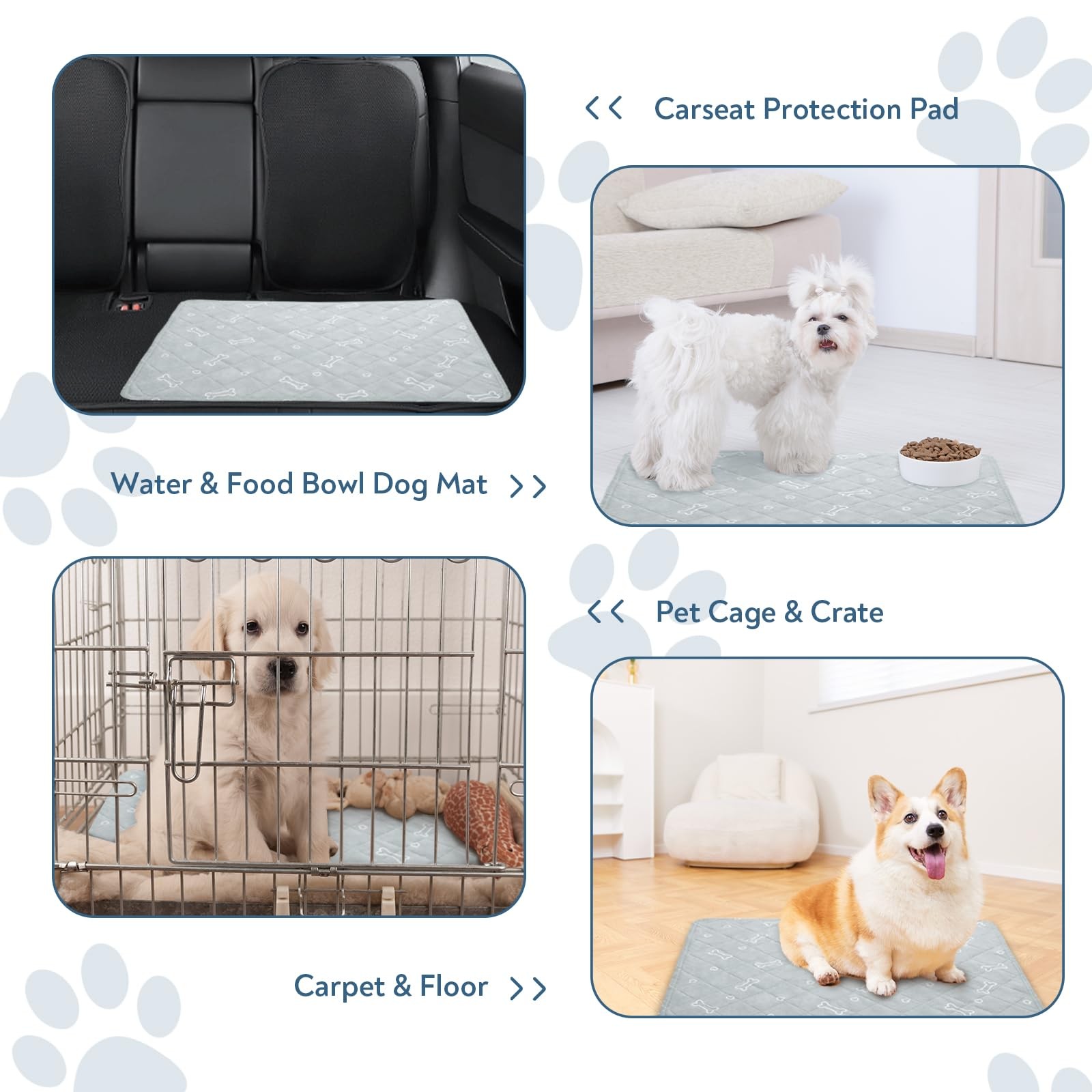 Washable Pee Pads for Dogs, 2 Pack Reusable Puppy Pads, Super Absorbent & Wat…
