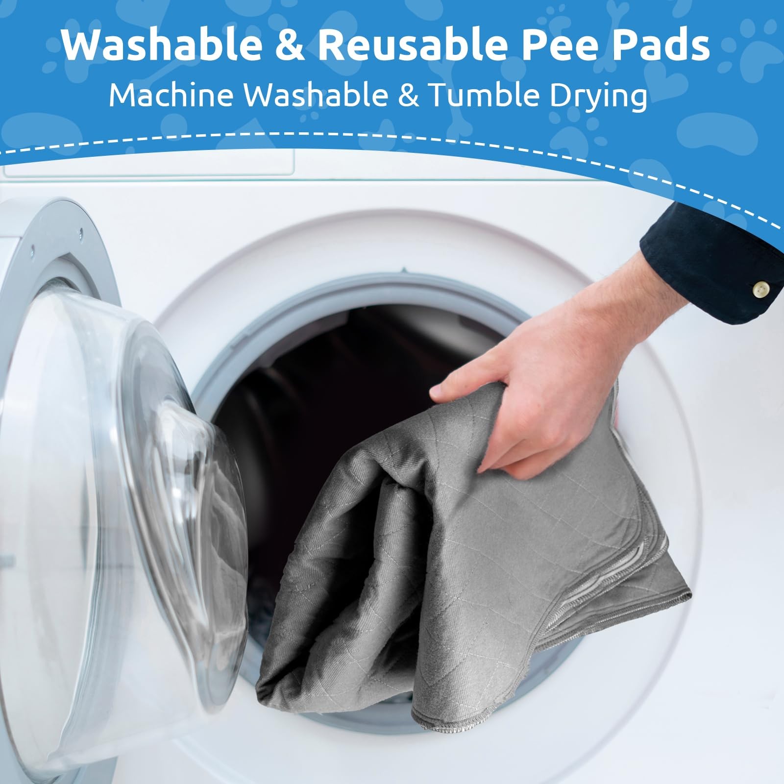 CoolShields Washable Pee Pads for Dogs, 24” x x 36”(2 Pack), Gray