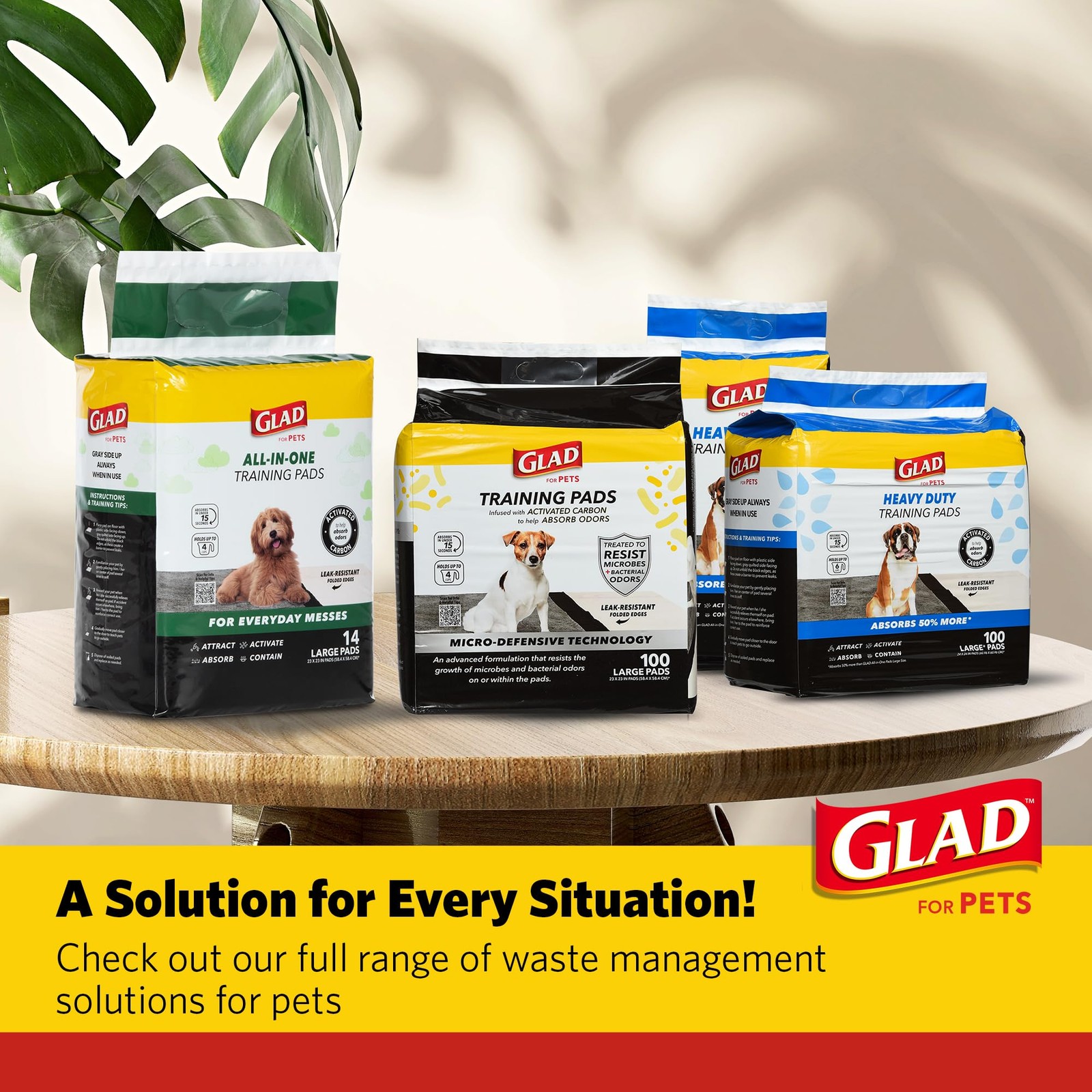 Glad For Pets Extra Large Charcoal Dog Training Pads – Absorbent Dispo