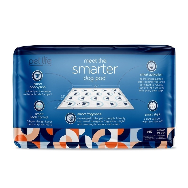Smart Prints Dog Pads W/ Odor Control Technology 5 Layer Absorbent Design 75ct