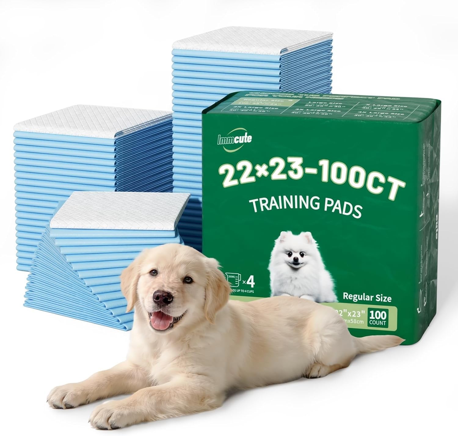 Ultra-Absorbent Puppy Training Pads, 100-Count