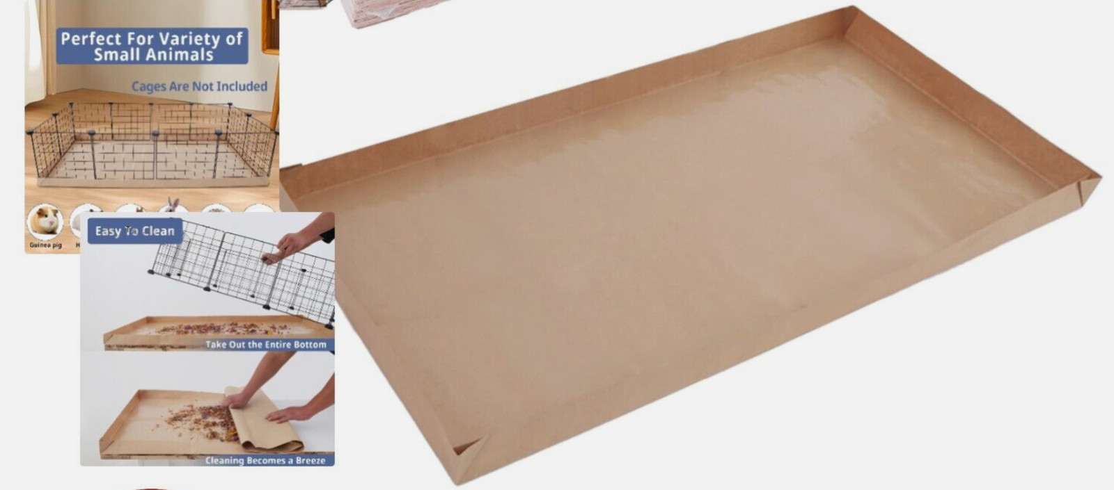 6X PACK LOT – 4x2ft Cage Disposable Bottom – Large Liner Bag…