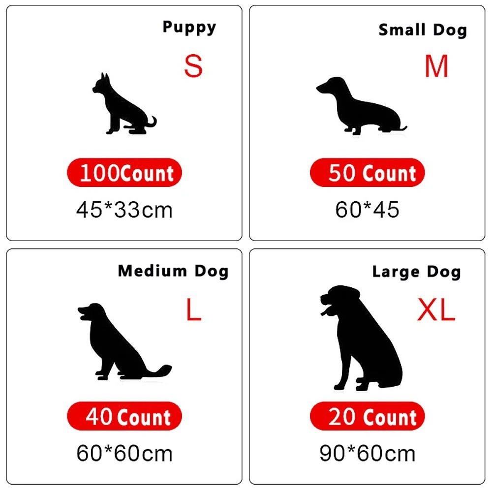 Disposable Pads Chux Absorbant Puppy Dog Pee Training Underpad 33cm*45cm 20pcs