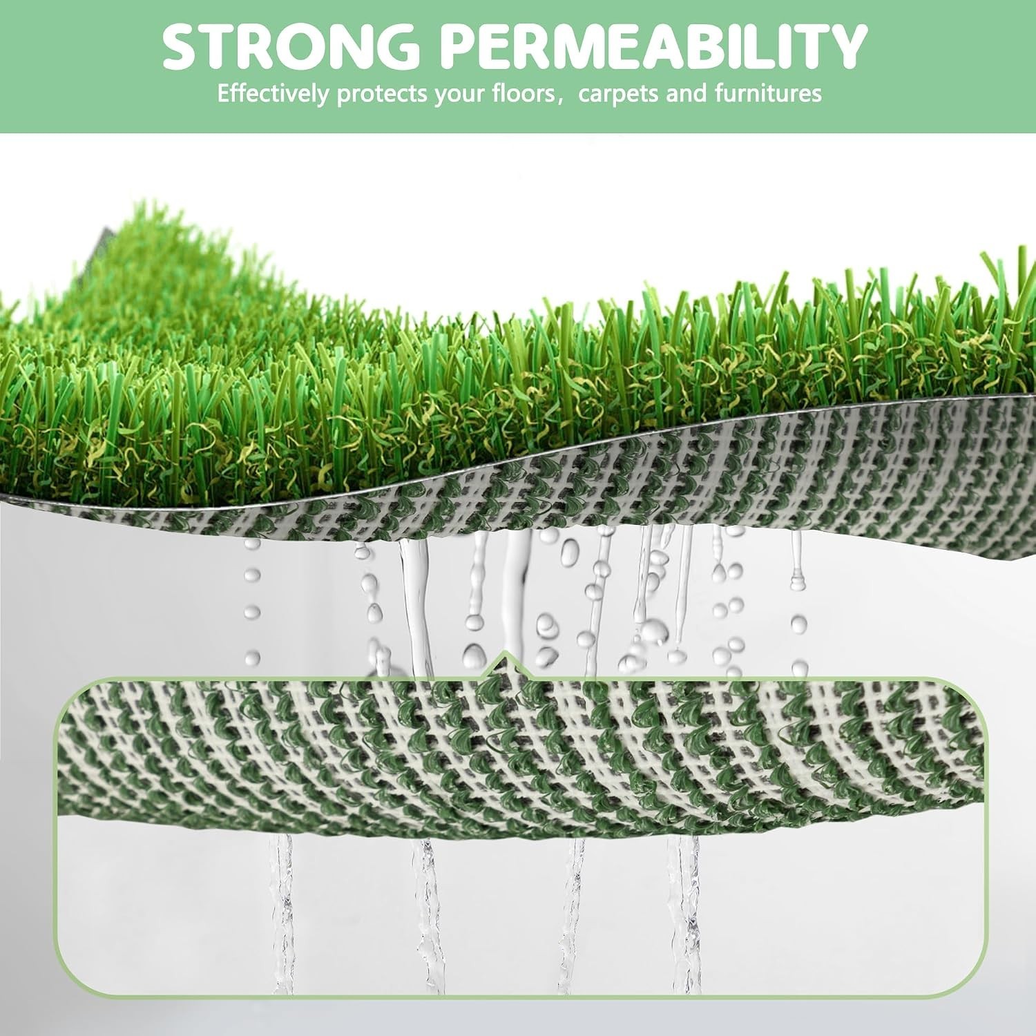 Dog Grass Pad With Tray, 25″ x 20″ Potty for Puppy Training, Reusable Artificial