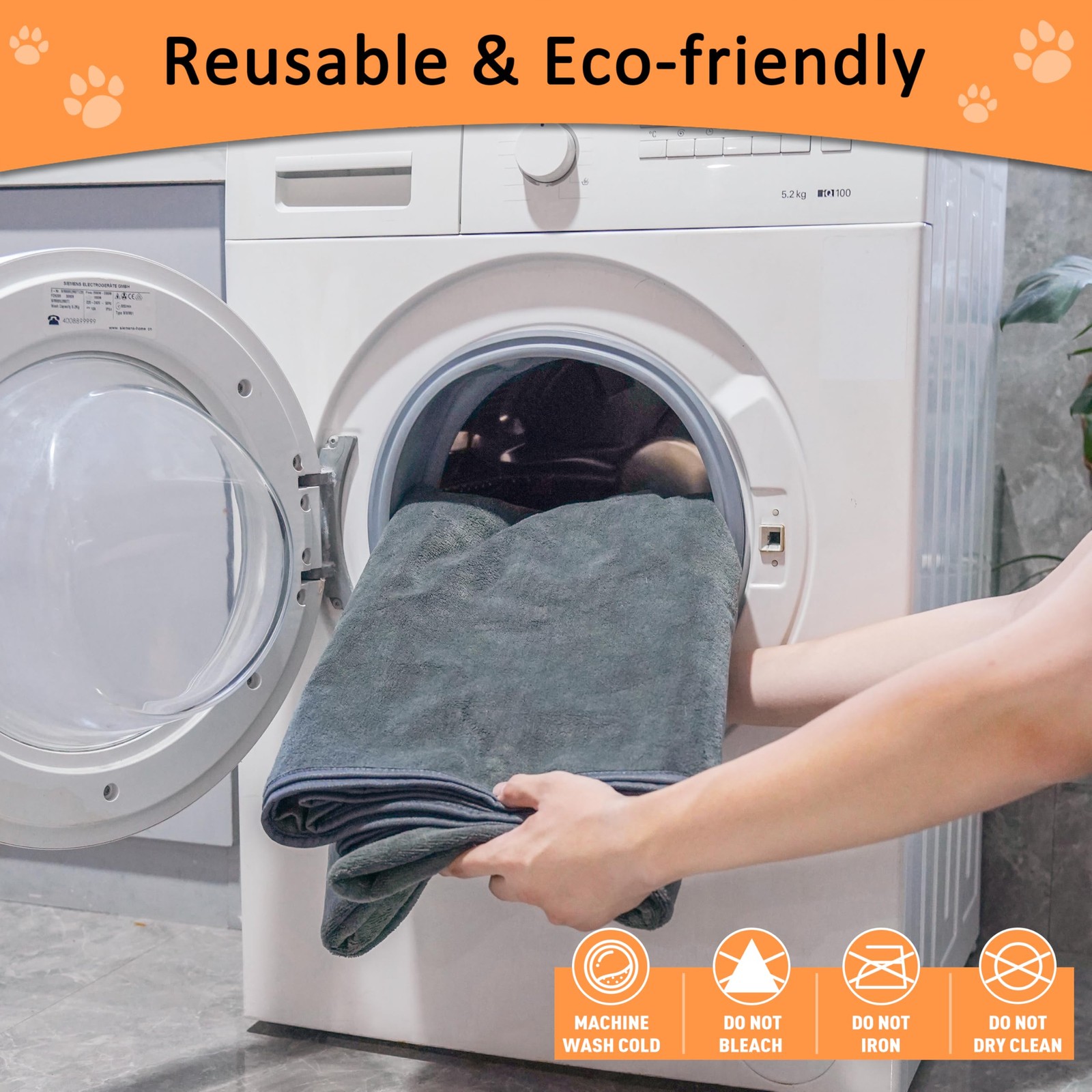 Washable Pee Pads for Dogs 3 Packs, Non-Slip Washable Pee Pads for Dogs, Fast…