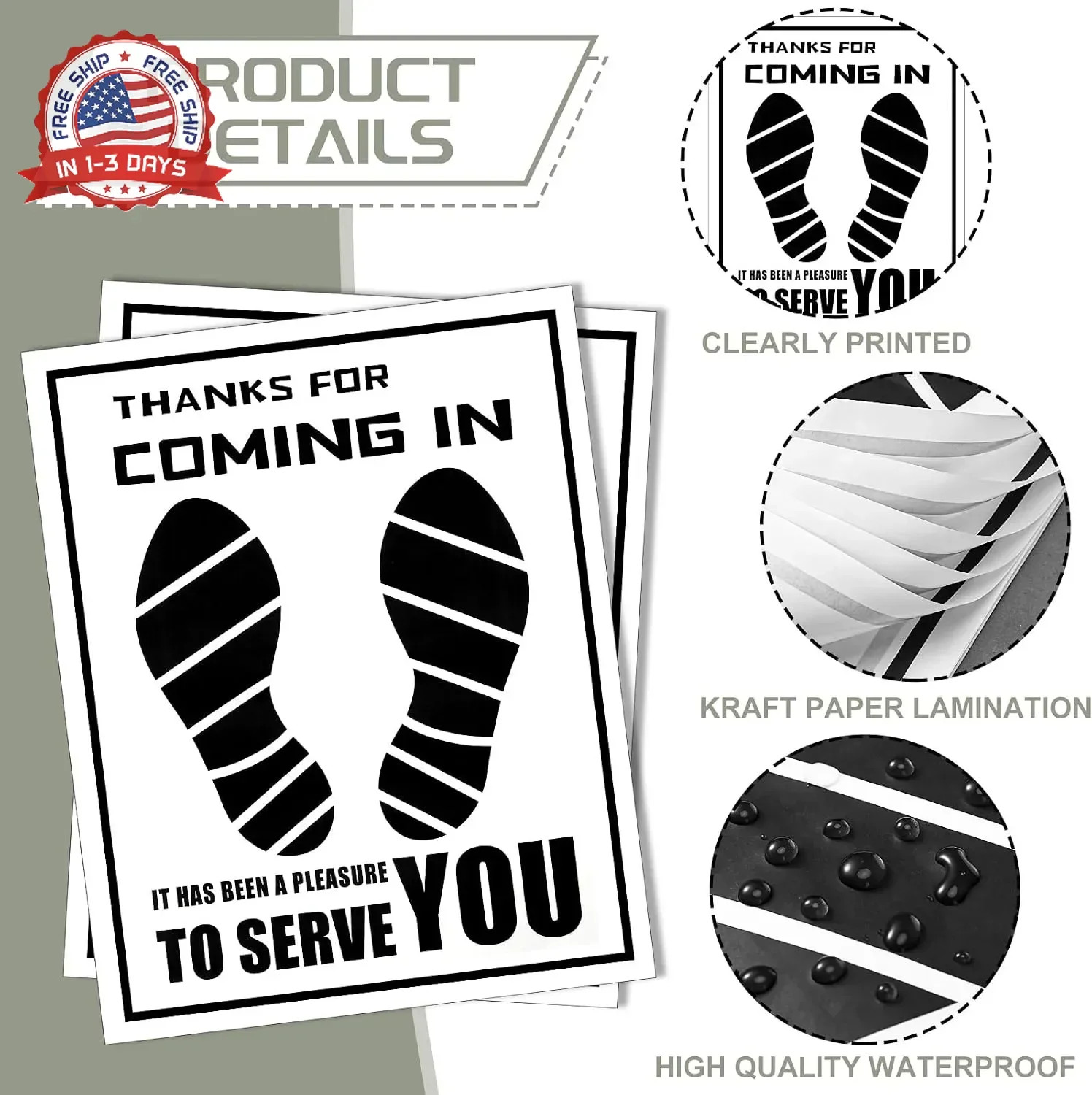 500 Pcs Waterproof Paper Car Floor Mats Disposable Floor Pads Covered Pl