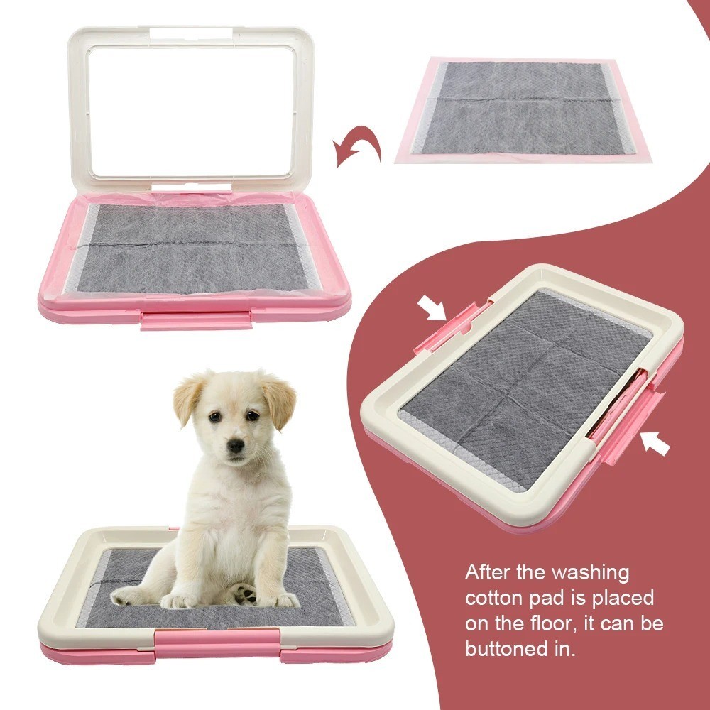 Portable Dog Potty Toilet Tray Puppy Training Pad Holder Indoor Pet Litter USA