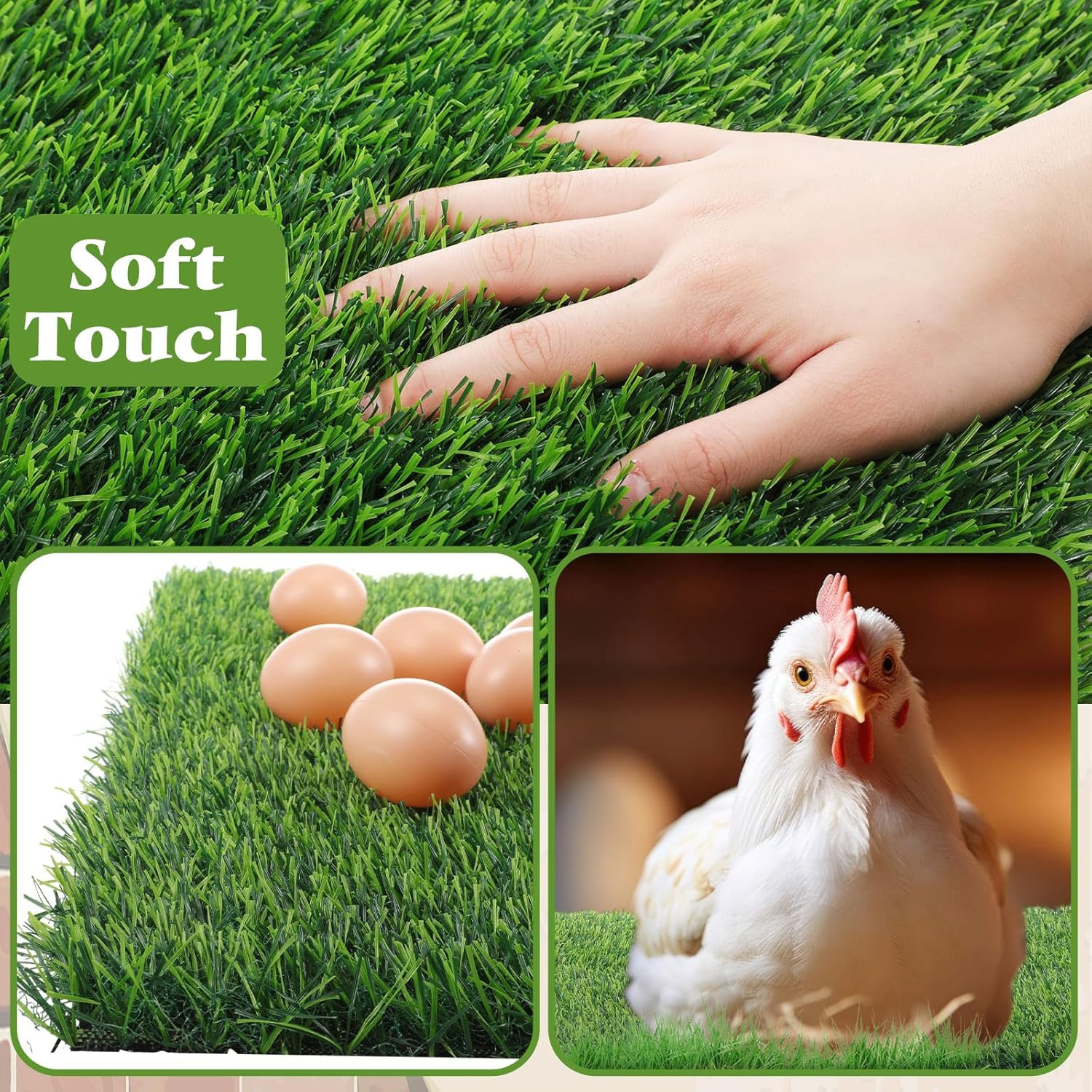 24 Pack Chicken Nesting Box Pads 12″X12″X1.2″ Washable Nesting Pads for Chickens