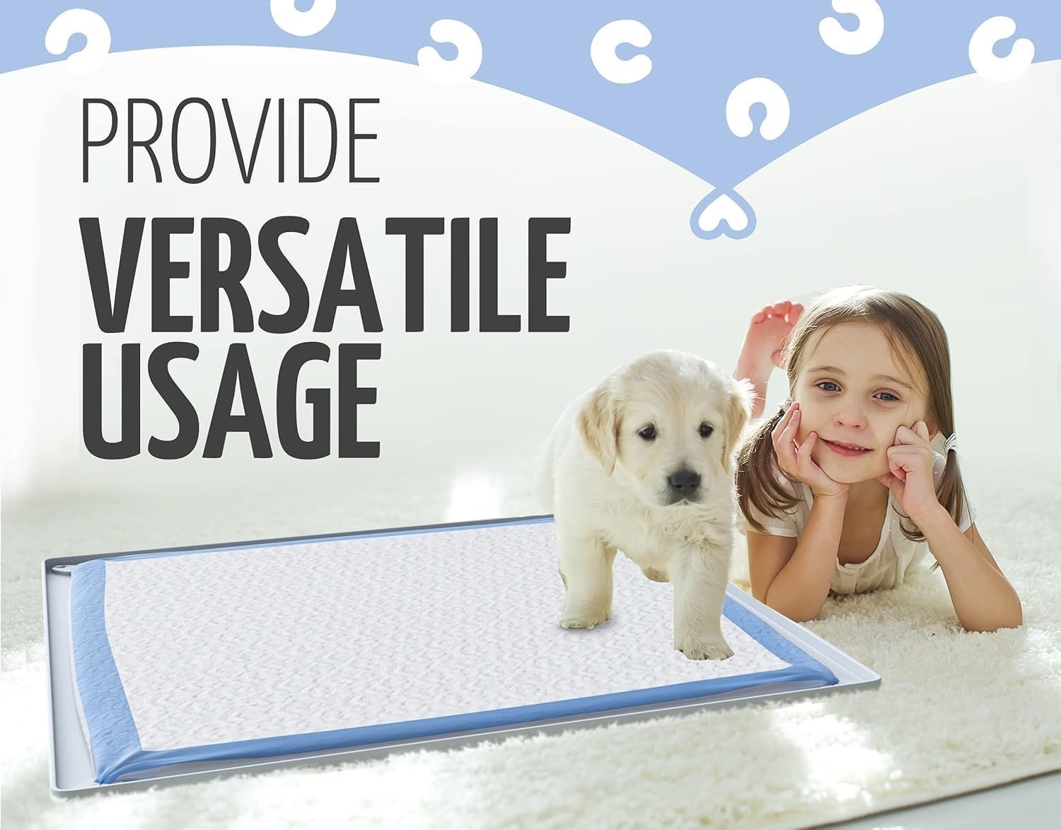 Non-Slip Dog Pee Pad Holder – Easy-Clean Silicone Tray for Indoor Use, 30” x 23”