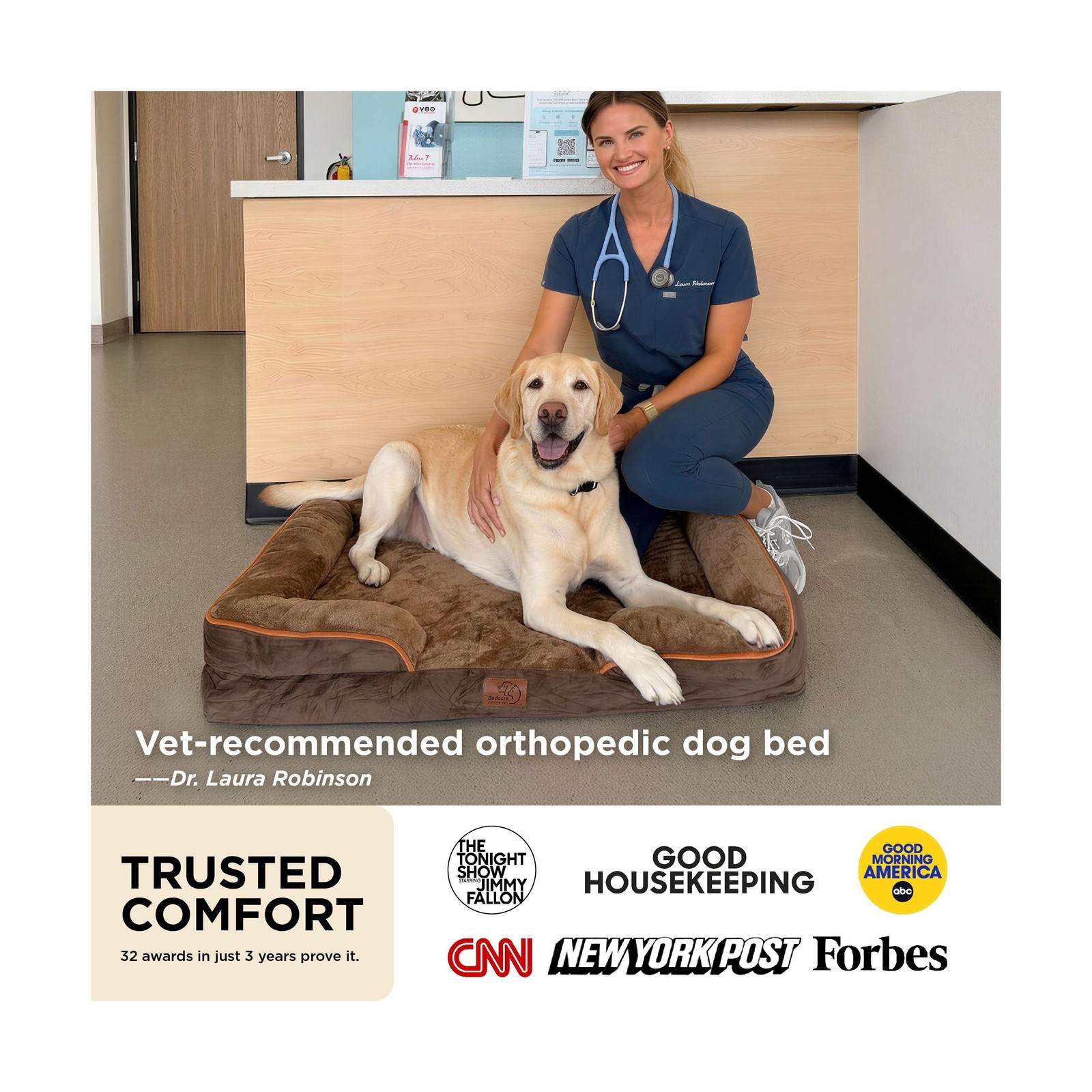 Bedsure Orthopedic Dog Beds Large Sized Dog – Washable Large Do… FAST USA SHIP