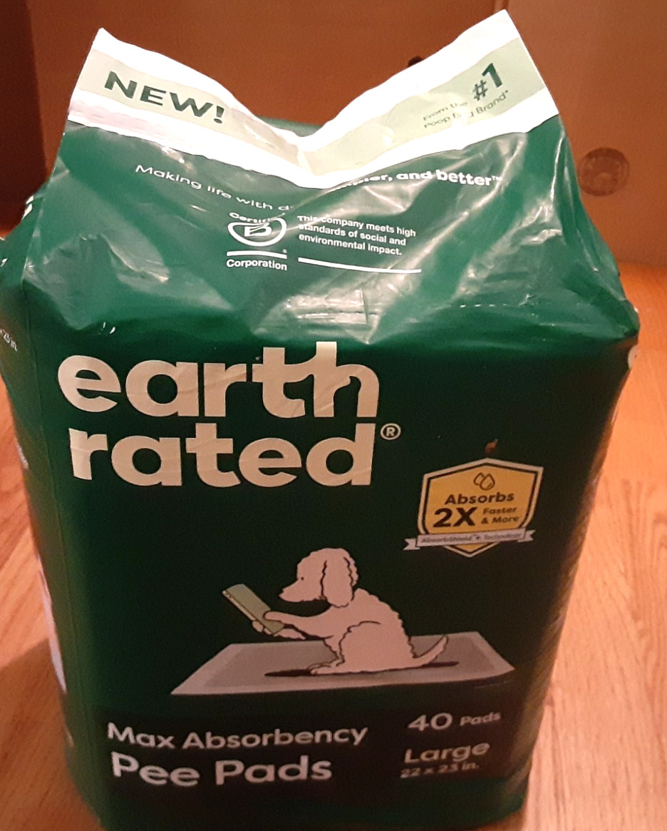 Earth Rated Max Absorbency Puppy Pee Pads for Dogs LARGE 22″x23″ (40 Pads) NEW