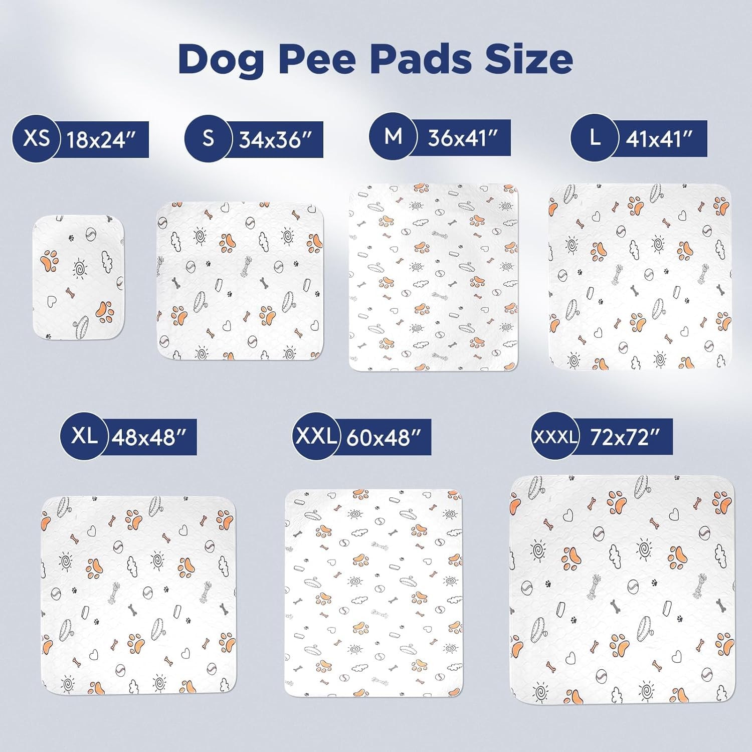Washable Pee Pads for Dogs 2 Pack Large 41×41 Super Absorbent Reusable Pad