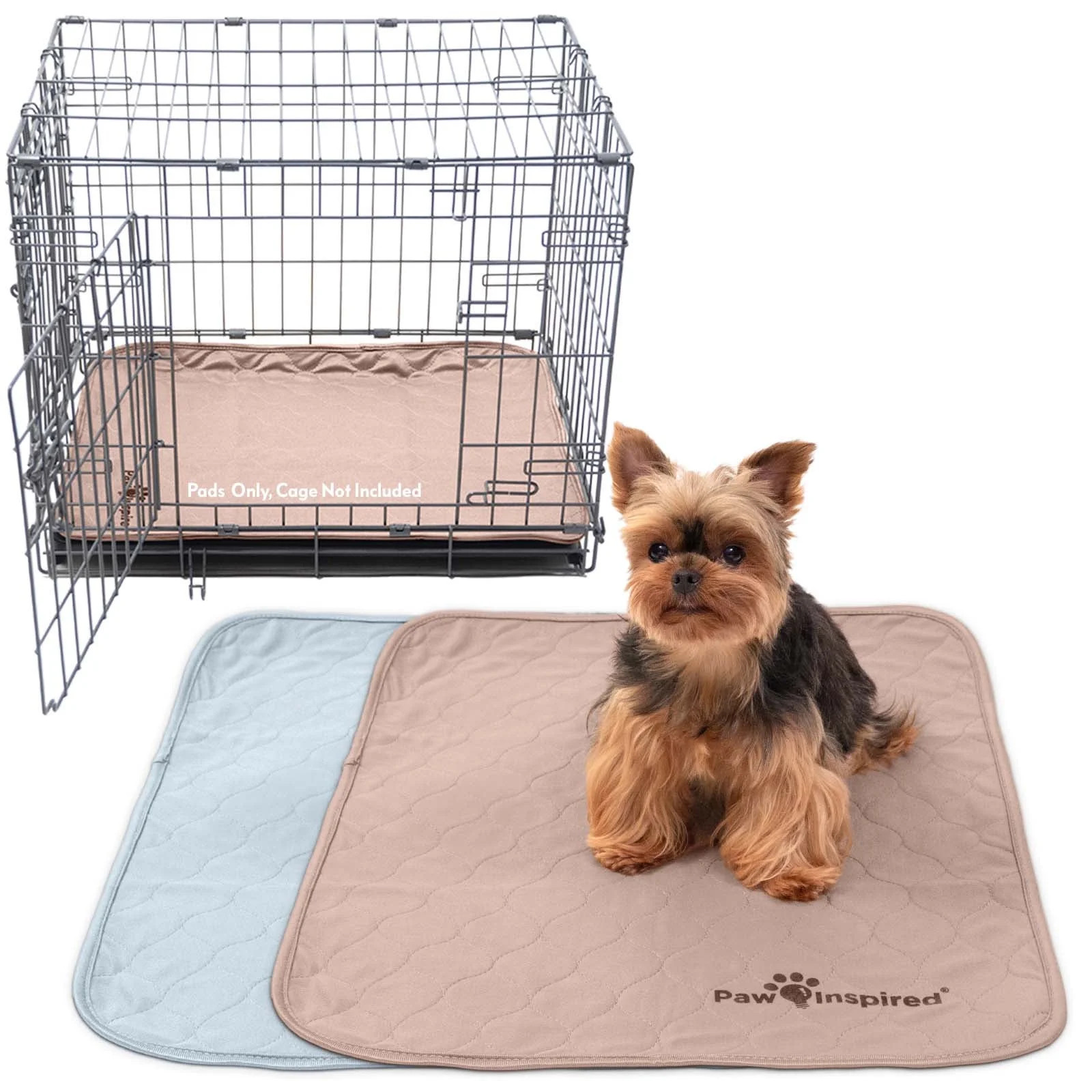 2Ct DogCrate Pads Mats Size 24X18” for 24” Kennel and Crate Washable Waterproof