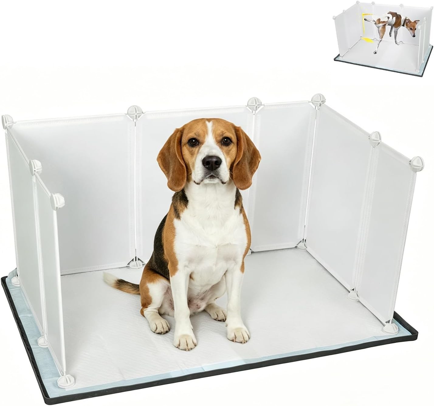 Customizable Dog Pee Pad Holder Tray with Splash Guard – Perfect for Training