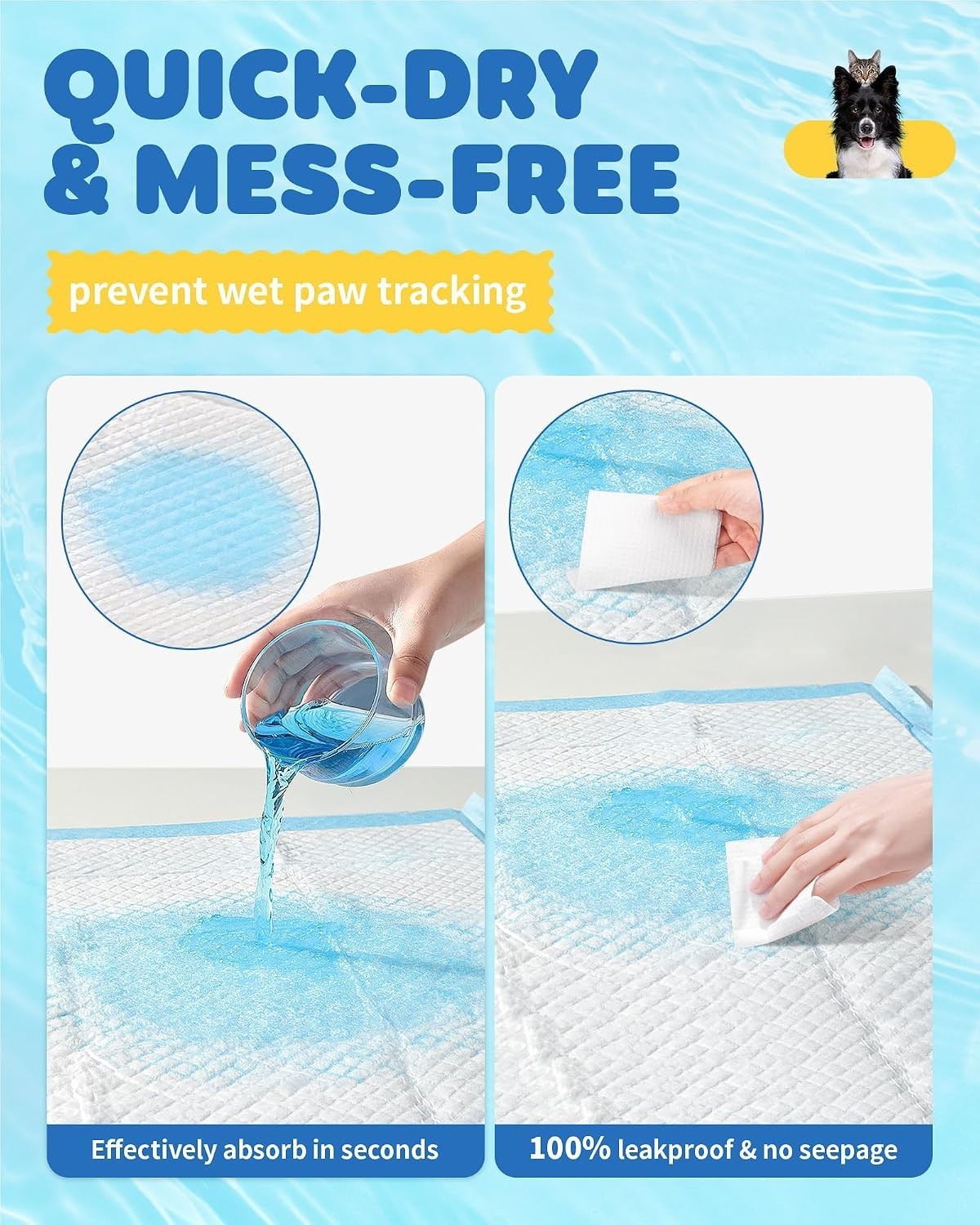 75-Pack XXL Puppy Pads, 38×28 in, 6-Layer Leak-Proof