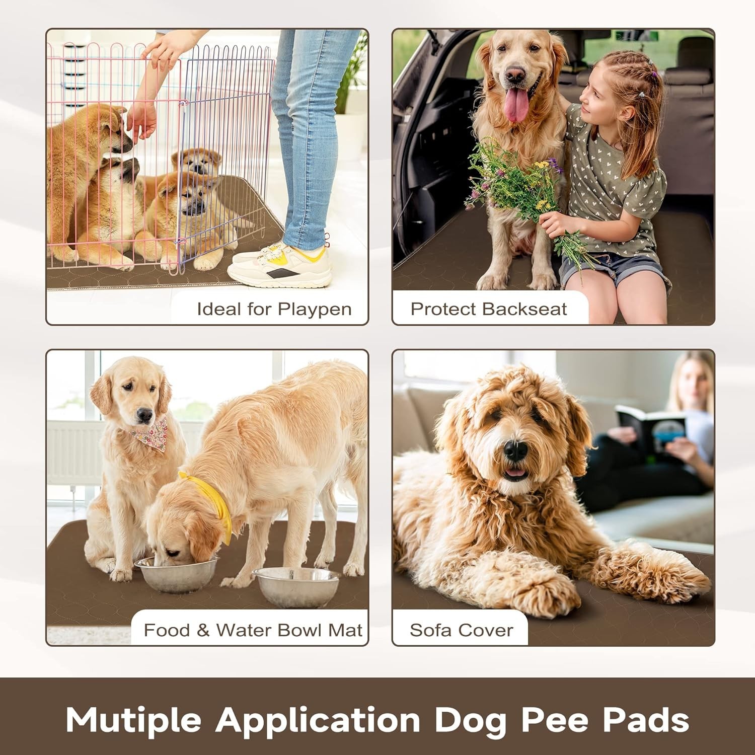 Portable Super Absorbent Dog Pee Pads – Washable 2-Pack for Easy Training