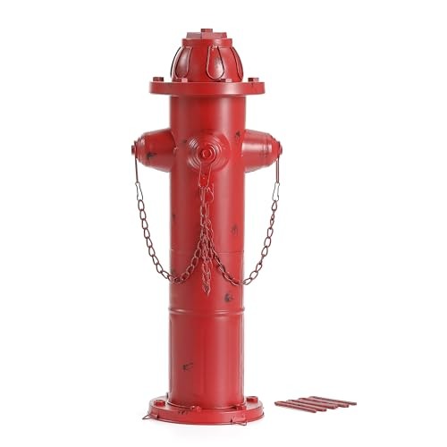 H Metal Fire Hydrant for Dogs to Pee On, M to L Dog Fire Hydrant Pee Post 24″