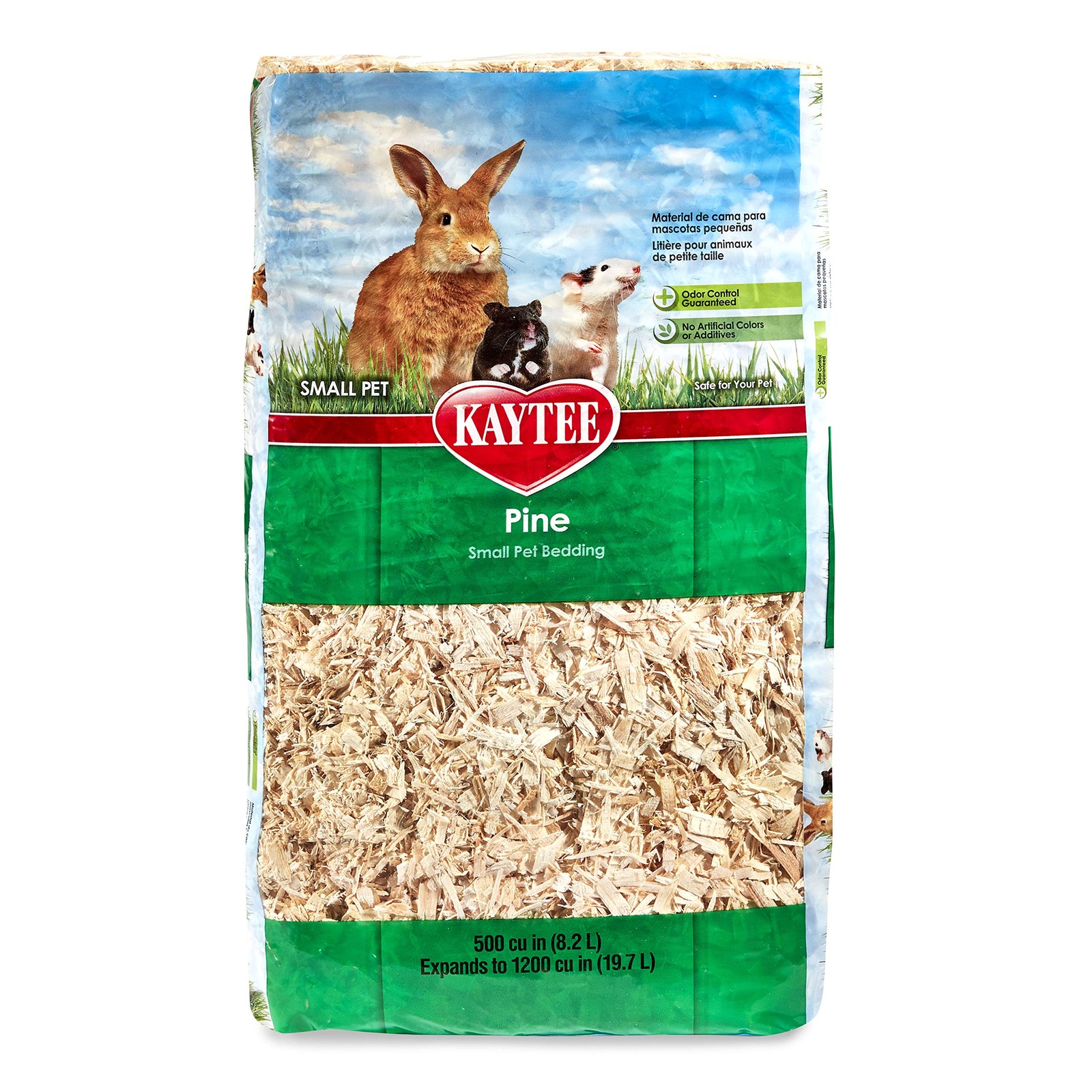 Kaytee Small Animal Pine Bedding For Pet Guinea Pigs, 19.7 Liter, Tan