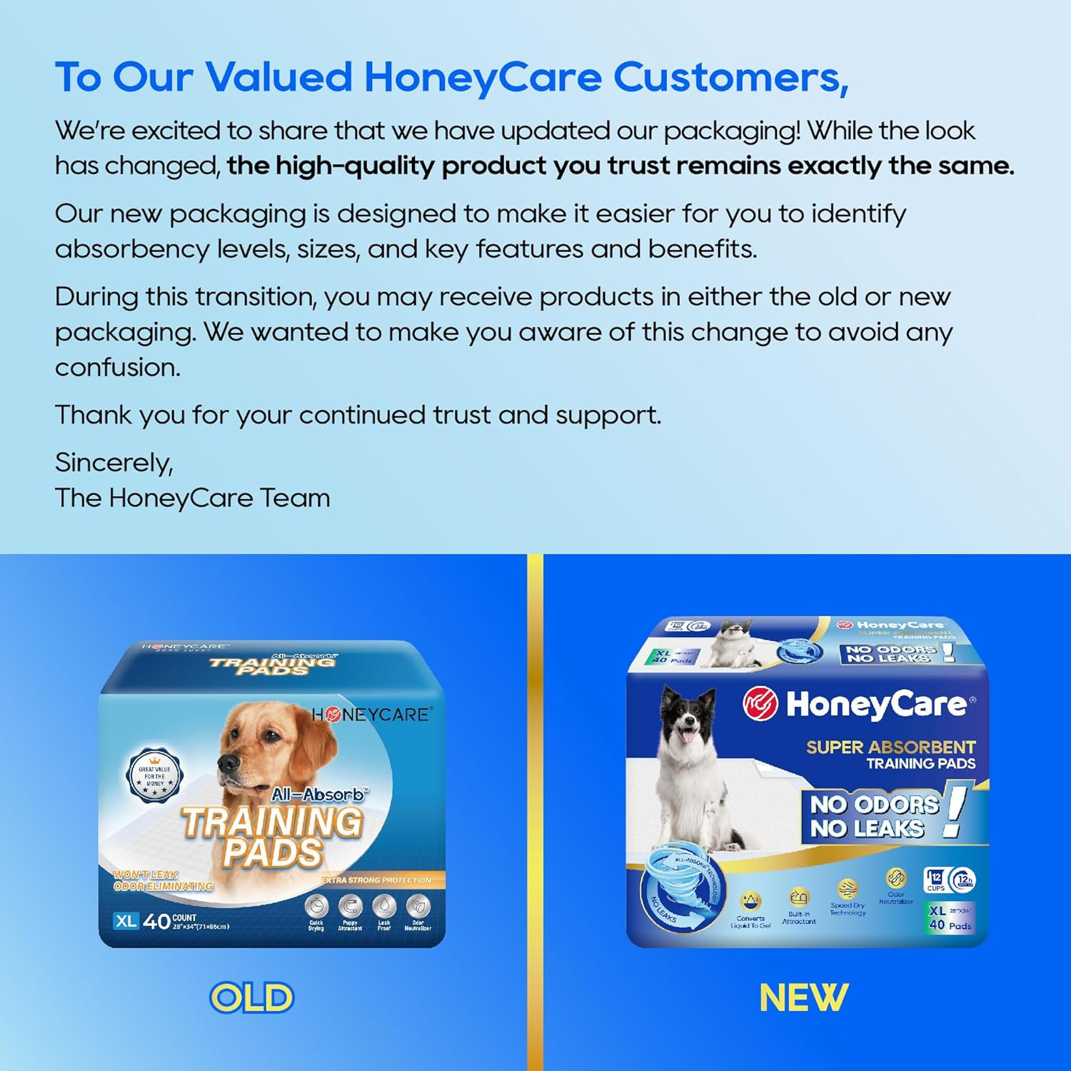 HONEY CARE All-Absorb, X-Large 28″ x 34″, 40 Count, Dog – x 34″