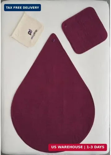 Waterproof Intimacy Mat, Reusable, Plum, 57 x 40 inch | Washable, quiet
