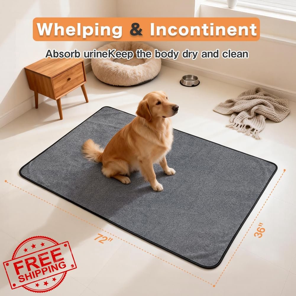 Washable Pee Pads for Dogs, Extra Large Reusable Dog Pee Pad, Waterproof Pet …