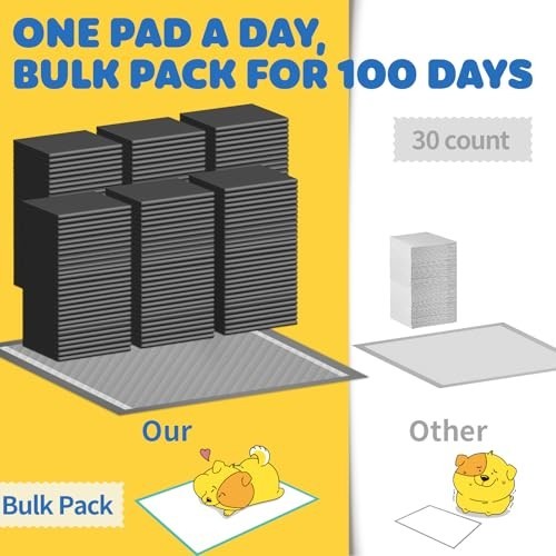 100-Pack X-Large Dog Pee Pads 34”x28” Leak-Proof Quick-Dry Potty Training Pads