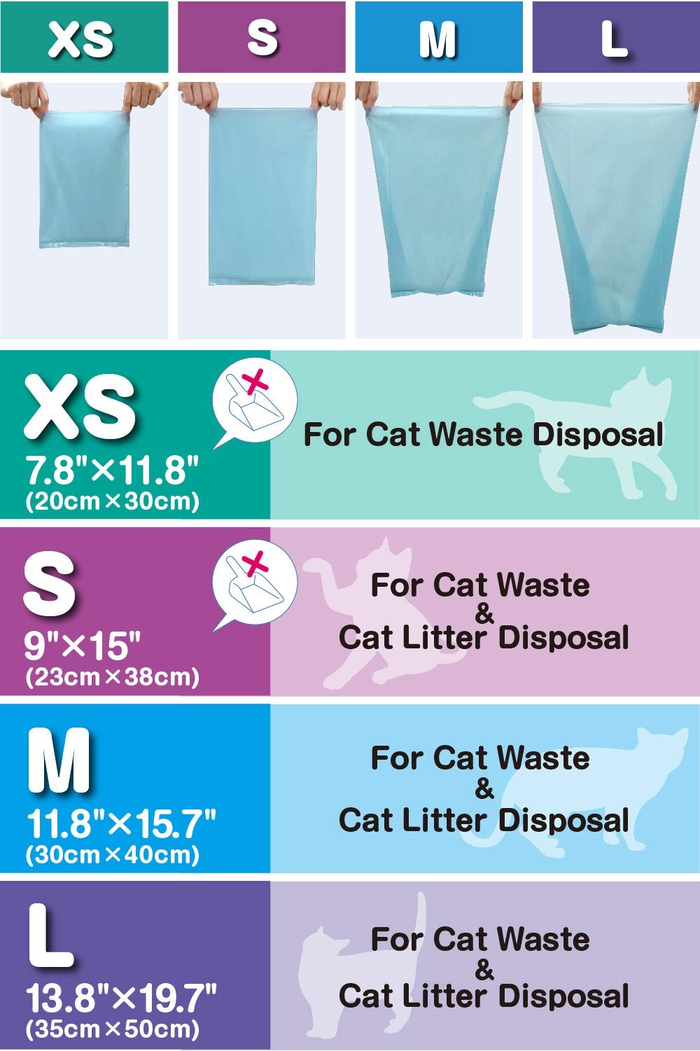 Amazing Odor Sealing Cat Waste Disposal Bags – Durable and Unscented [Size: M…