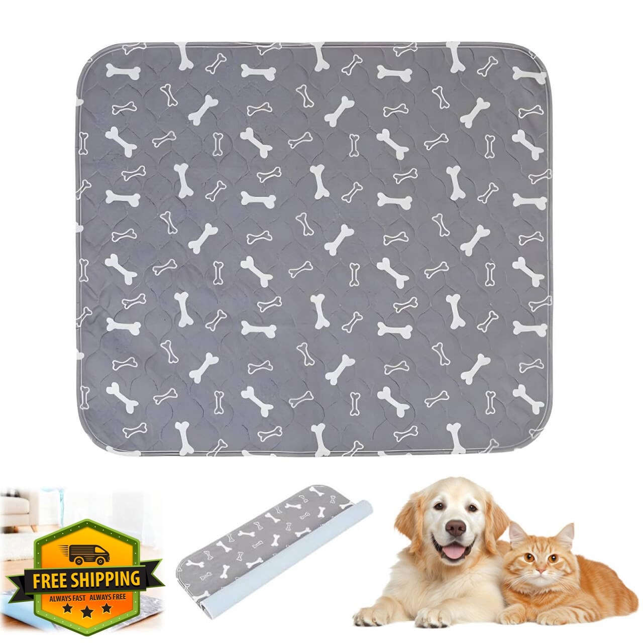 Eoblrodi Puppy Pads Gray M