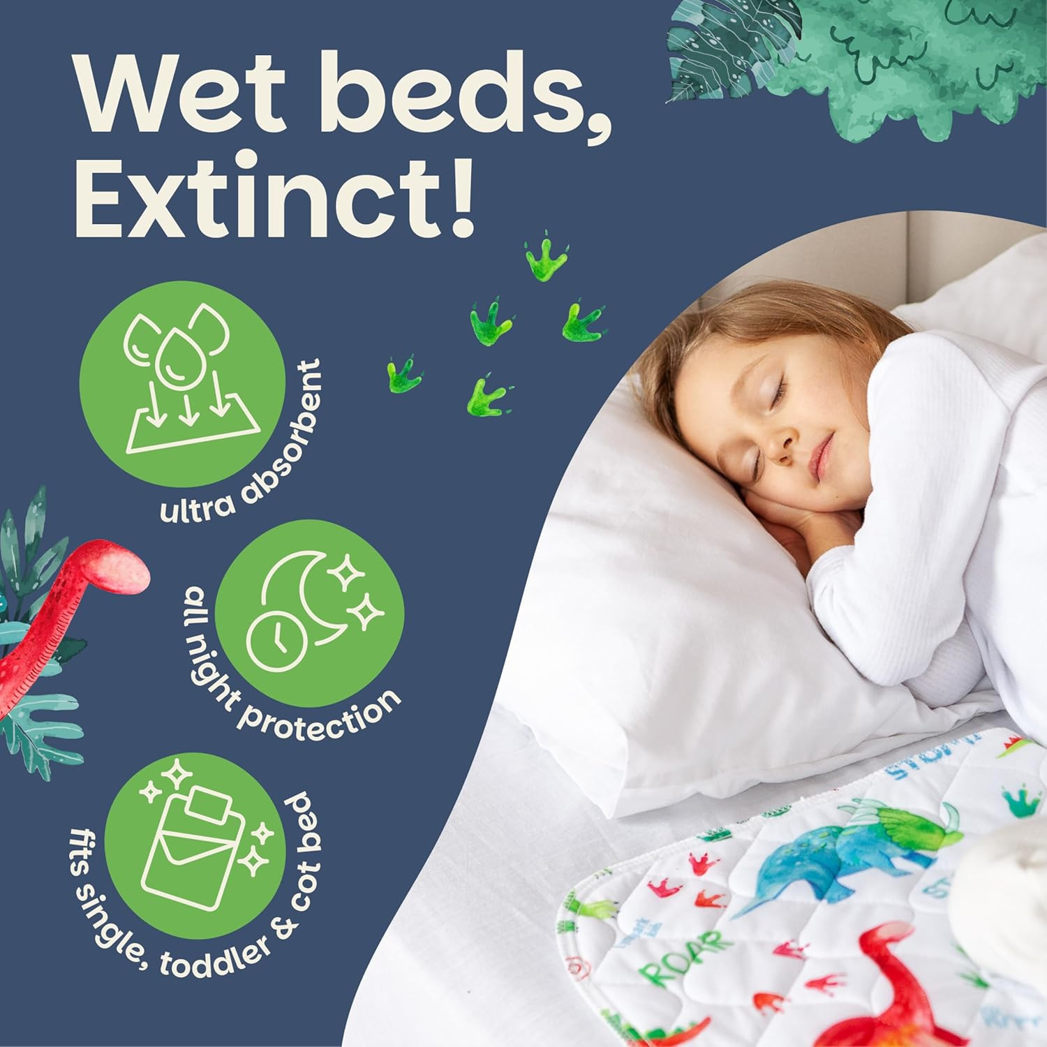 ® Potty Training Mattress Protector Pee Pads for Kids – Waterproof Toddler Bed W
