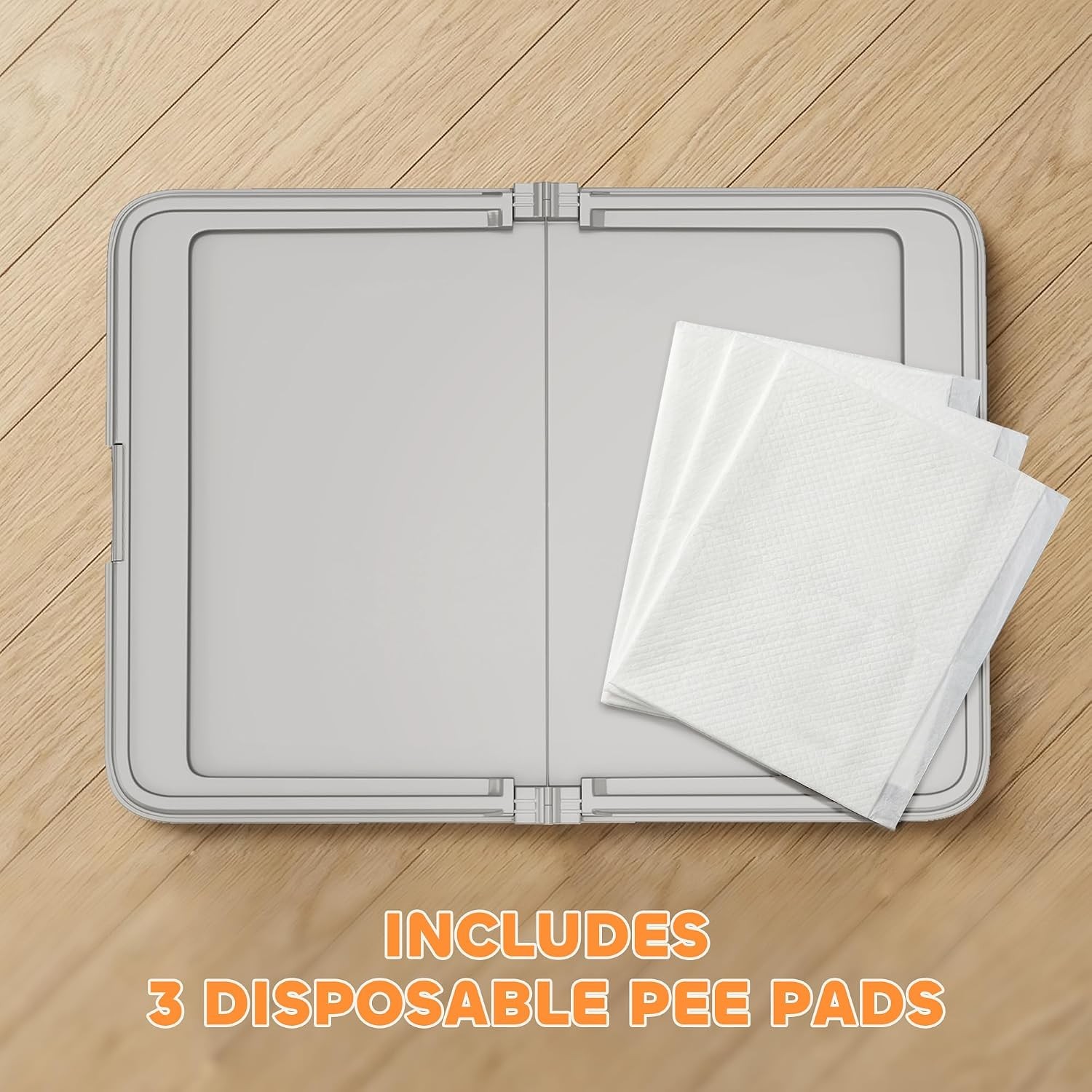 Foldable Dog Potty Tray Indoor Pee Pad Holder Large Dog Potty Training Aid