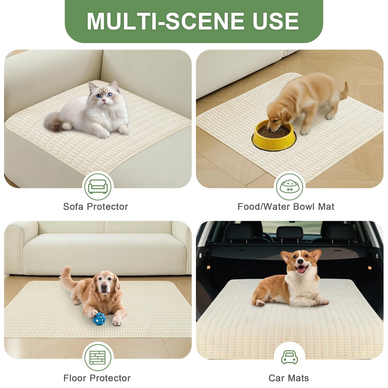Washable Pee Pads for Dogs Reusable Puppy Pads Dog Pads Non-Slip Dog Pee Pa