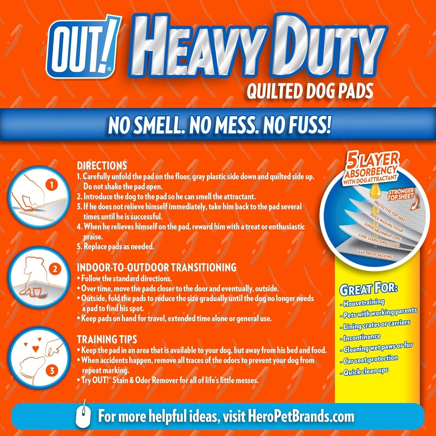 Heavy Duty XXL Dog Pads – Absorbent Pet Training and Puppy Pads – 26 X 30