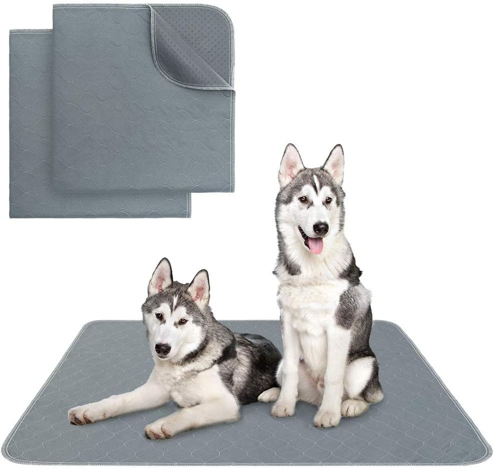 Washable Pee Pads for Dogs, 2 Packs Super Absorbent Leakproof & Non-Slip Dog Pee