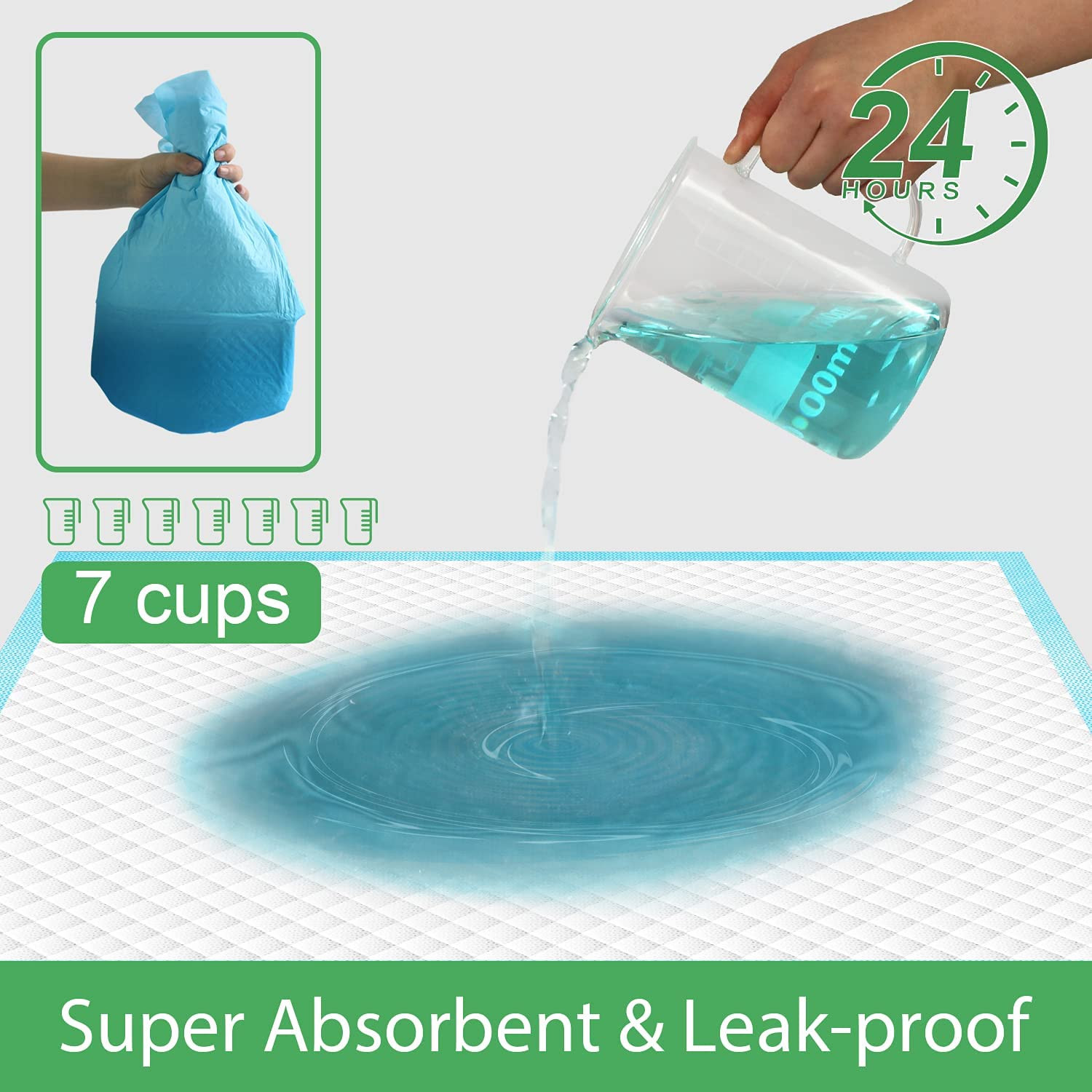 Extra Large Dog Pads 30″X26″ (40 Count), Thicker Pet Training and Puppy Pads, Su