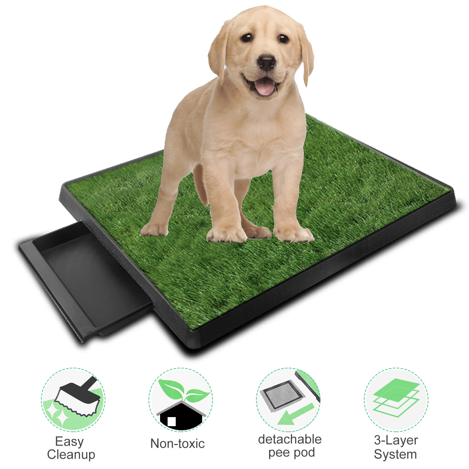 Indoor Puppy Dog Pets Potty Training Pee Pad Artificial Grass Mat House Toilet