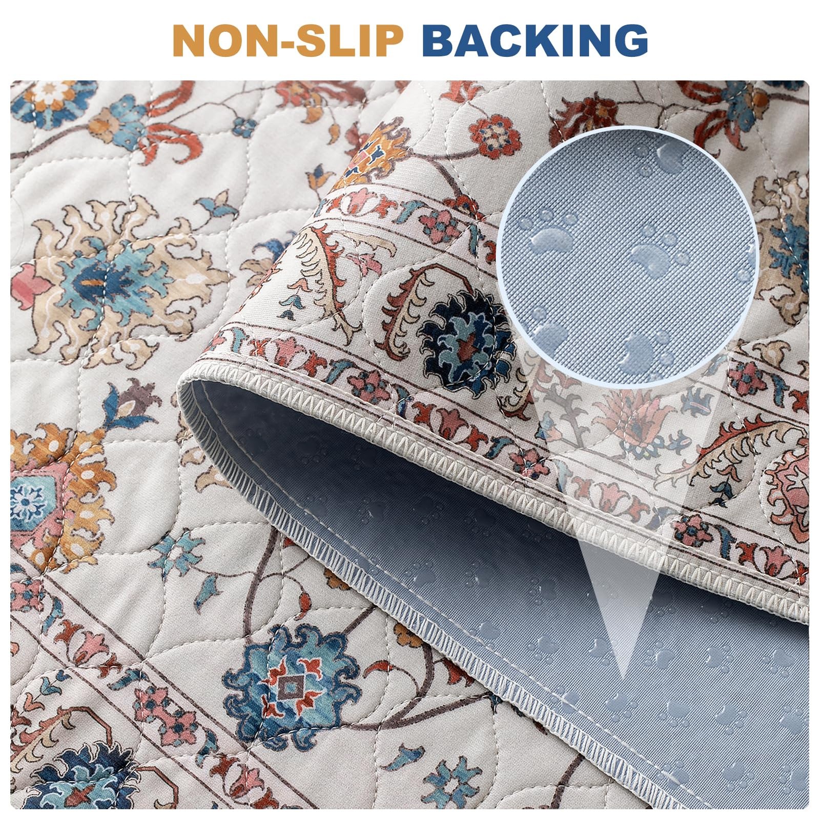BomDa Non-Slip Washable Pee Pads for Dogs, 2 Pack, 36x72In
