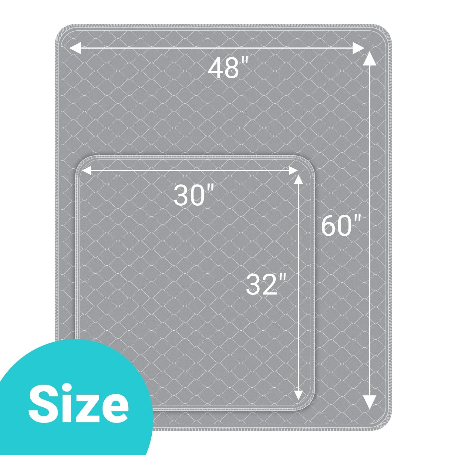 Reusable Pee Pads for Dogs Extra Large 60″ x 48″ Puppy Playpen Mat, Washable …