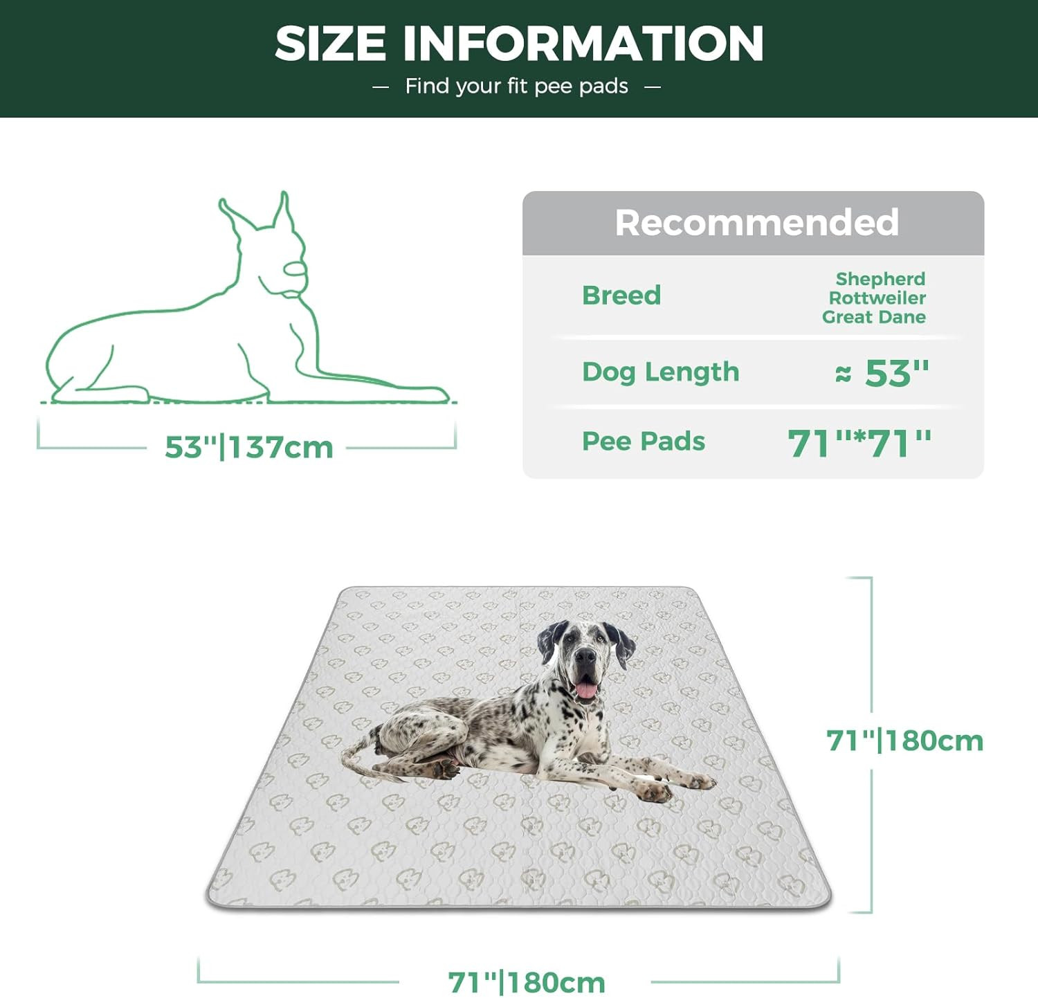 Washable Pee Pads for Dogs, Puppy Pads with Super Absorbent, Specifically Design