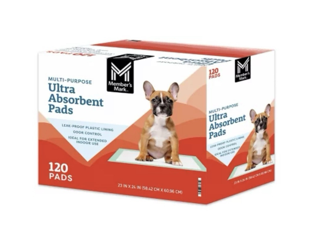 Member’s Mark Multipurpose Ultra Absorbent Dog Training Pads, 23″ x 24″, 120 ct.