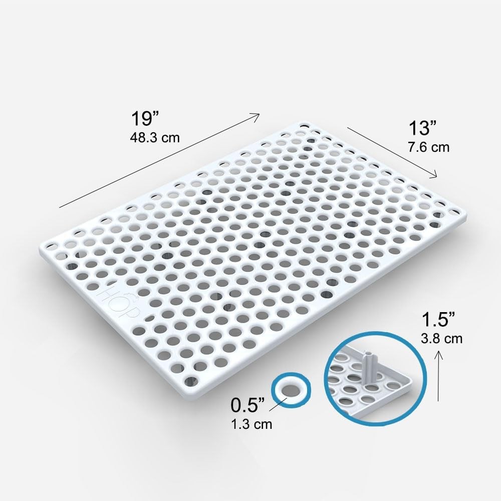 HOP Rabbit Litter Box, Less Mess with Built-in GRID ONLY, RABBIT LITTER BOX