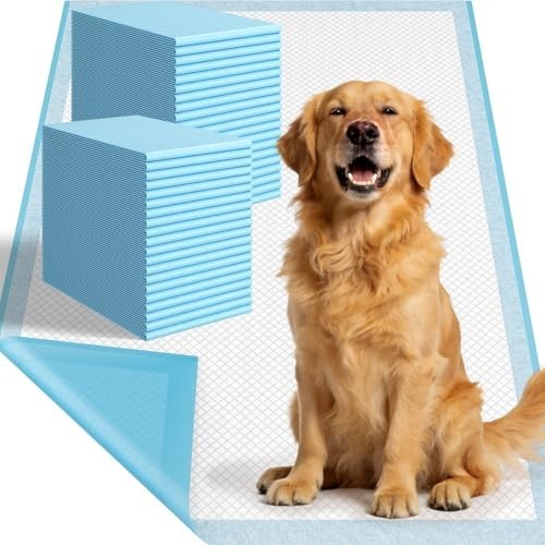 Extra Large Puppy Pee Pads 31″ x 47″ – 40 Count, Super Absorbent Leak-Proof Pott