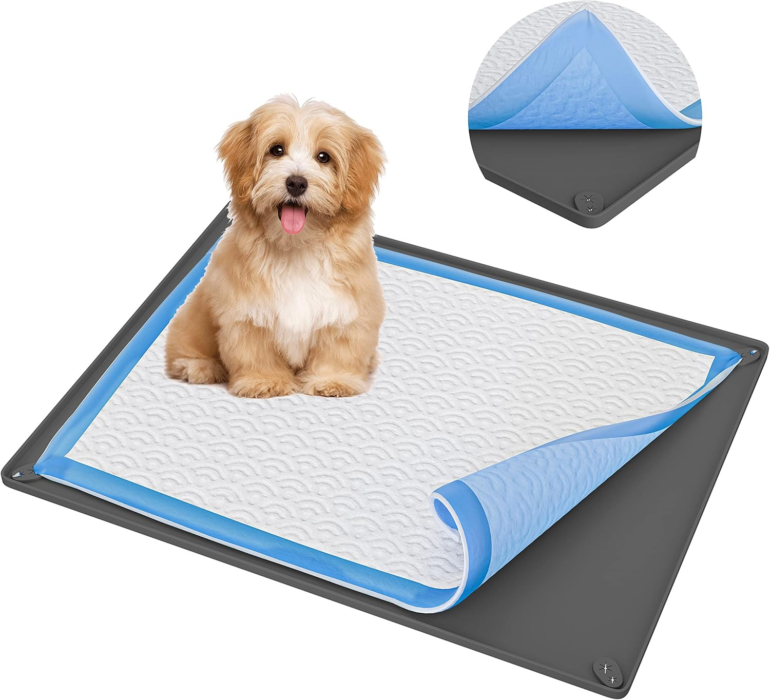 Tidyfriend Pee Pad Holder Tray with Corner Clip 28 X 30 Inches – Easy to Clean