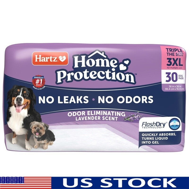 Absorbent Odor Eliminating Dog Pads 3XL Leakproof Lavender Scented Pet Training