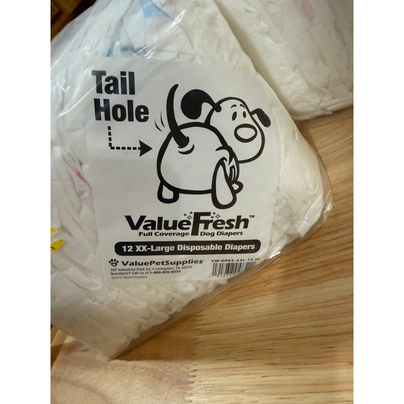 ValueFresh XX-Large Dog Diapers – 12 Pack
