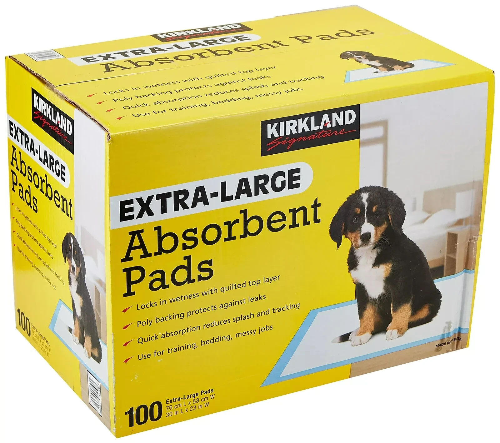 Kirkland Signature Extra-Large Absorbent Pads, 100 Large Pads, 30×23 (Original