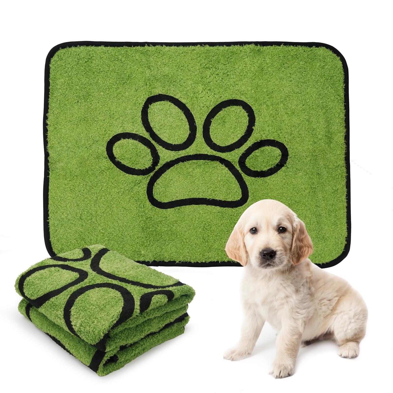 PatiencET Washable Pee Pads for Dogs, 18″x 24″ Super 18″ x 24″, Green Paw