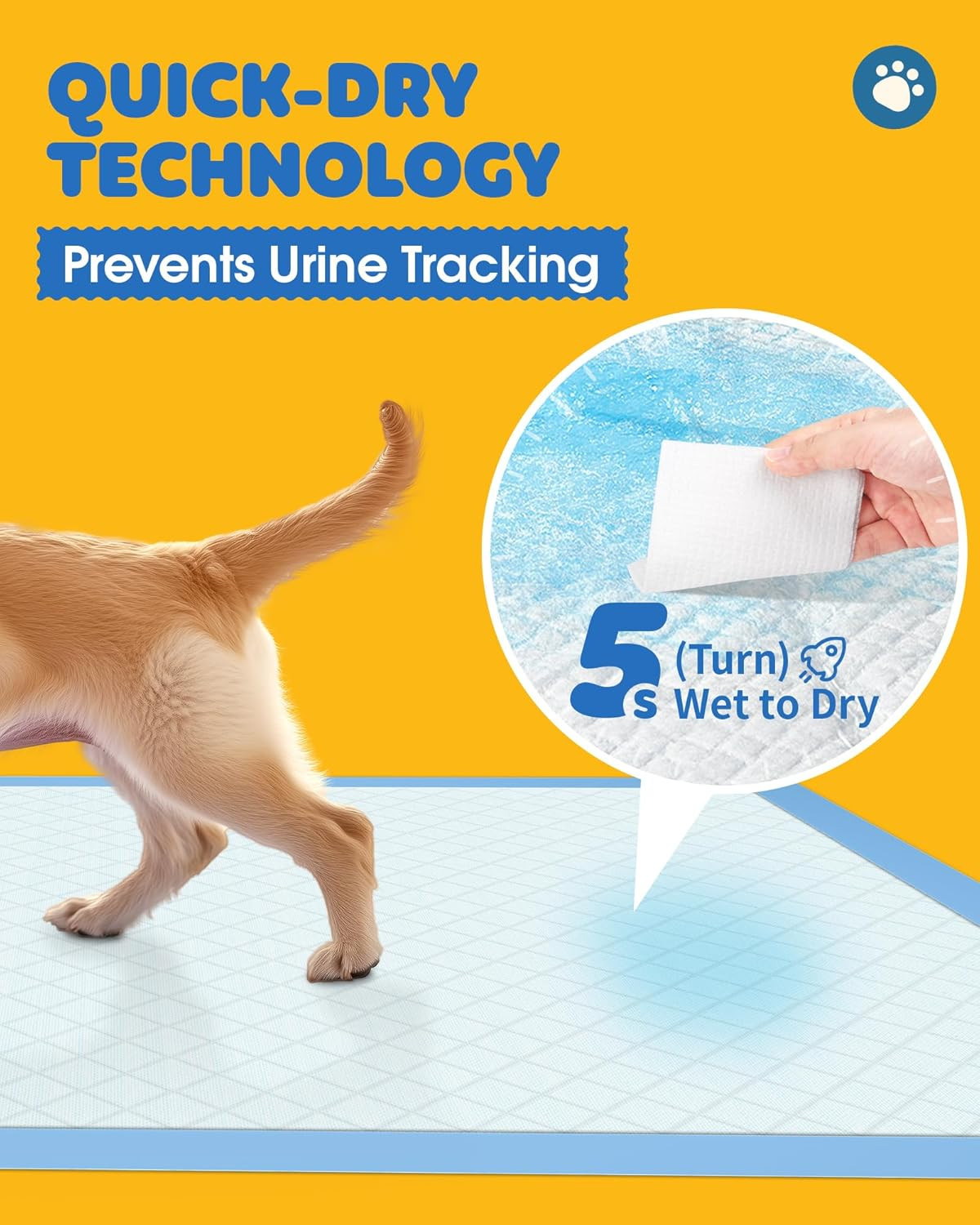 50-Pack Extra Large Pee Pads – 34″ X 28″ Puppy Pads for Dogs with 6-Layer Leakpr