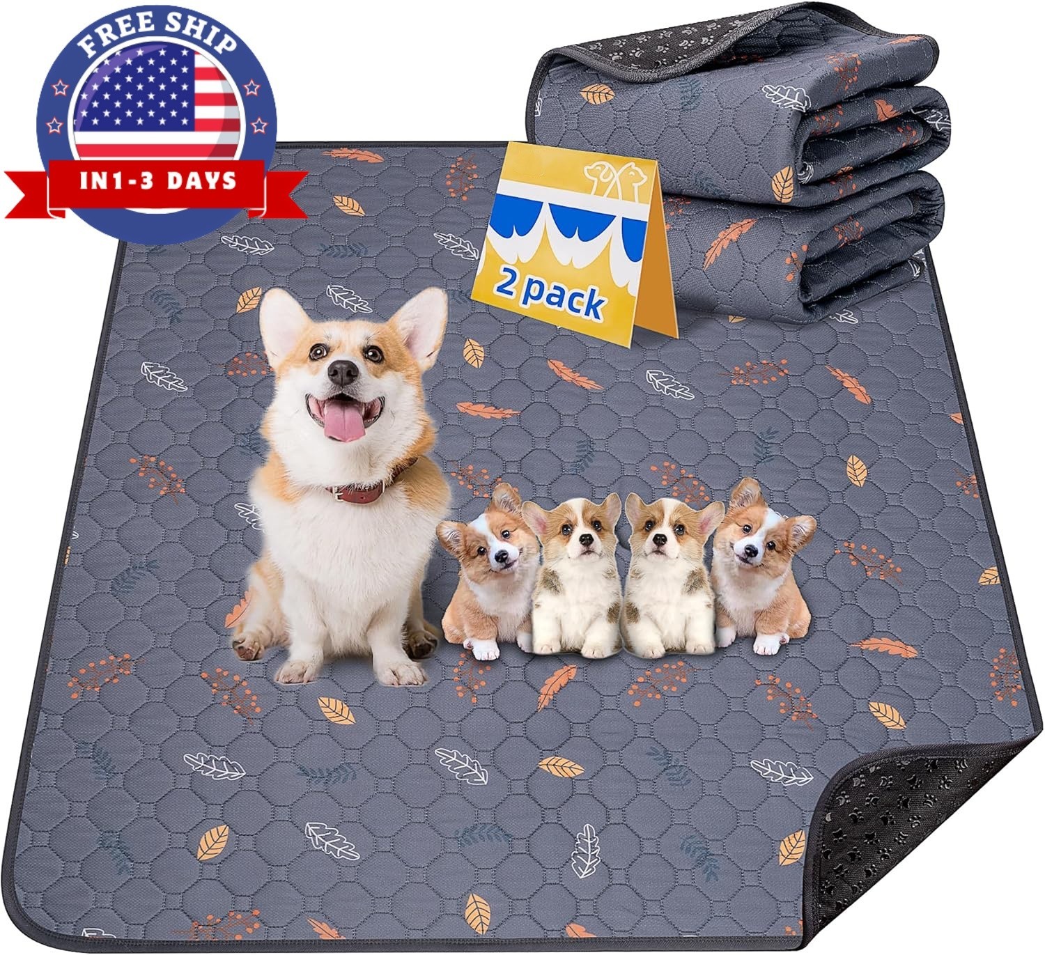 Almohadillas lavables para orinar para perros paquete de 2 almohadillas NUEVO