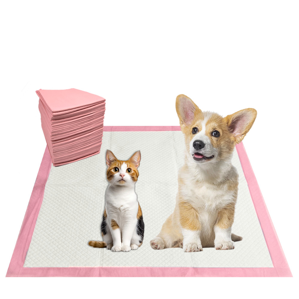 3Q Puppy Pee Pads, 50 Count – 22 x 22 Inch Pet Potty Training Pads for Dogs Pink
